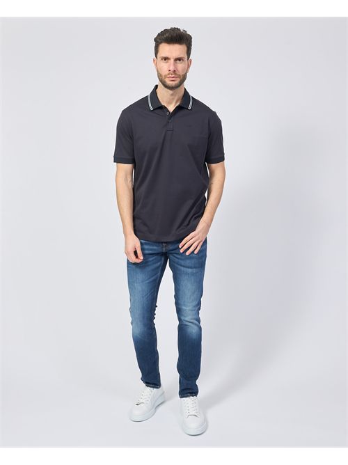 Armani Exchange men's polo shirt with striped collar ARMANI EXCHANGE | XM000466-AF10337UB101